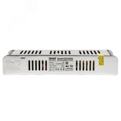 Блок питания 250Вт 12В Металлический корпус UET-VAS-250A20 12V IP20