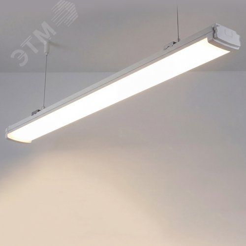 Светильник ULO-K21A 20W/5000K/L62/K IP65 WHITE линейный светодиодный подвесной. Белый свет (5000K). 2200Лм. 625х84х44мм. Корпус белый