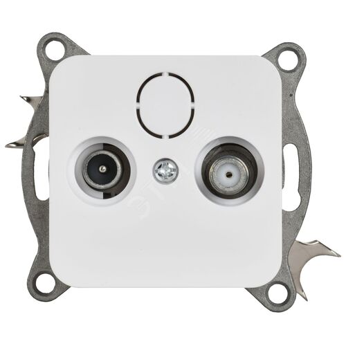 FLITE Розетка 2-местная TV+SAT экранированная оконечная РТВс-2-1-1-ФлБ белый
