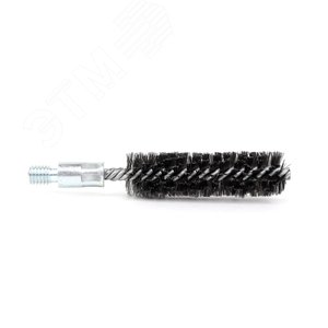 Щетка ерш Д28х100х160 сталь 0,25, посадка 1/2'' резьба BSW очистка котлов теплообменников дымоходов