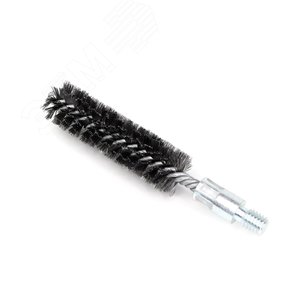 Щетка ерш Д28х100х160 сталь 0,25, посадка 1/2'' резьба BSW очистка котлов теплообменников дымоходов