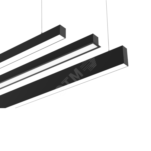 Светильник светодиодный Angusta High 1505x35x90 мм подвесной 30 Вт 4000 К IP40 RAL7045 серый муар с рассеивателем опал аварийный автономный постоянного действия