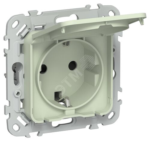 FLITE Розетка с заземлением с защитными шторками и крышкой 16А IP44 РСшкр11-0-44-ФлП панг
