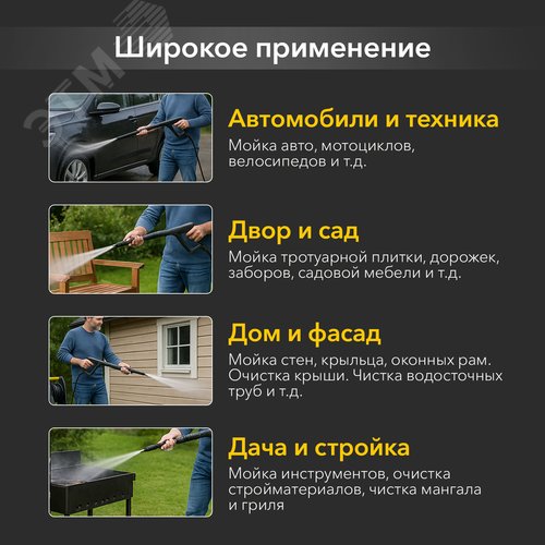 Мойка высокого давления KR-171, 2200Вт, 450 л/ч, 170 Бар