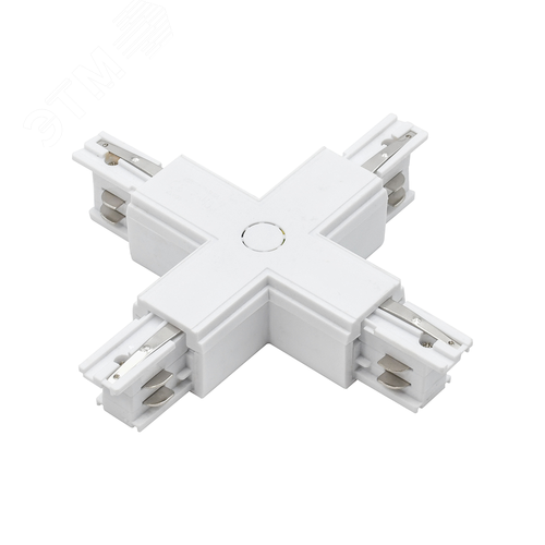Коннектор белый X-образн. для 3Ф шинопровода PRO+ 3P PTR CX-WH Jazzway