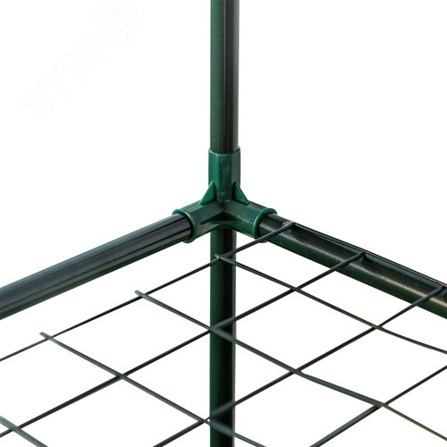 Парник-стеллаж для рассады UGH-R10 H125 GREEN/WHITE 3 полки, 60x40x125см. Металлическая труба в ПВХ, цвет зеленый. Тент из армированного полиэтилена 135г/м2, цвет сетки белый. TM ФитоЛето