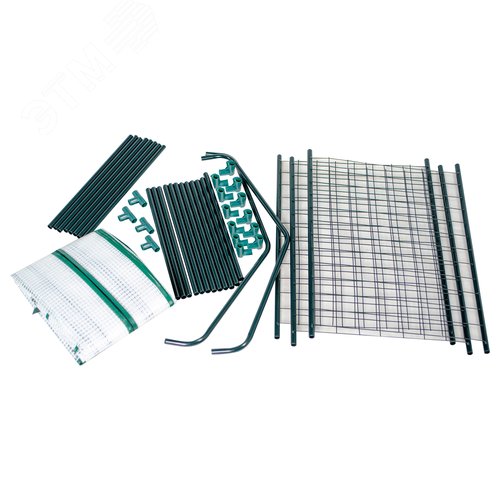 Парник-стеллаж для рассады UGH-R10 H125 GREEN/WHITE 3 полки, 60x40x125см. Металлическая труба в ПВХ, цвет зеленый. Тент из армированного полиэтилена 135г/м2, цвет сетки белый. TM ФитоЛето