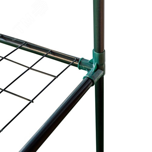 Парник-стеллаж для рассады UGH-R10 H125 GREEN/WHITE 3 полки, 60x40x125см. Металлическая труба в ПВХ, цвет зеленый. Тент из армированного полиэтилена 135г/м2, цвет сетки белый. TM ФитоЛето