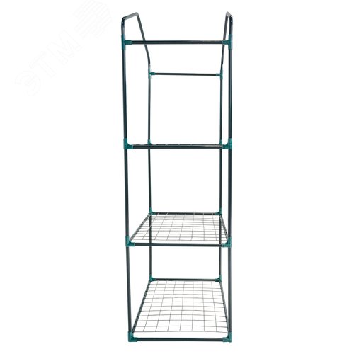 Парник-стеллаж для рассады UGH-R10 H125 GREEN/WHITE 3 полки, 60x40x125см. Металлическая труба в ПВХ, цвет зеленый. Тент из армированного полиэтилена 135г/м2, цвет сетки белый. TM ФитоЛето