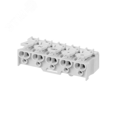 Клемма пружинная соединительная КСПн5-3L+N+PE, 16 A, с монтажной ножкой TDM