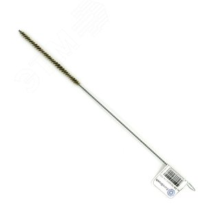 Щетка ерш Д5x100x300 с хв-м + кольцо, ворс гофр латунь 0,08 очистка отверстий из сплавов цветных металлов, латуни, меди, прочистки трубок, шлангов, котлов, теплообменников (14-102)