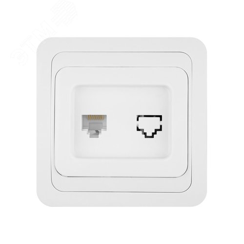 Розетка компьютерная RJ-45 белая Валдай