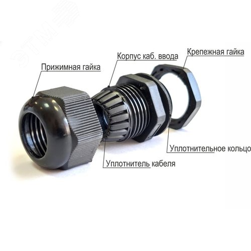Сальник MG 20 пластик (6-12мм) IP68 ФИОЛЕТ ГОФРОМАТИК