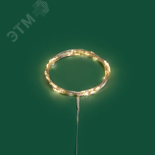 Гирлянда светодиодная Роса 5м 50 LED ТЕПЛЫЙ БЕЛЫЙ IP20 2хАА (в комплект не входят)