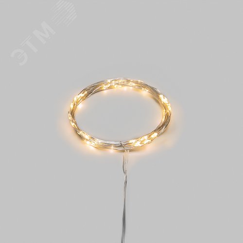 Гирлянда светодиодная Роса 5м 50 LED ТЕПЛЫЙ БЕЛЫЙ IP20 2хАА (в комплект не входят)