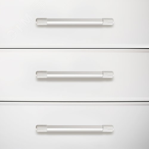 Ручка-скоба мебельная StahlBuro AP2307-128 2шт., W матовый белый хром