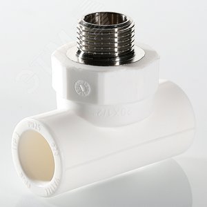 Тройник комбинированный 40x1' НР полипропиленовый PPR белый