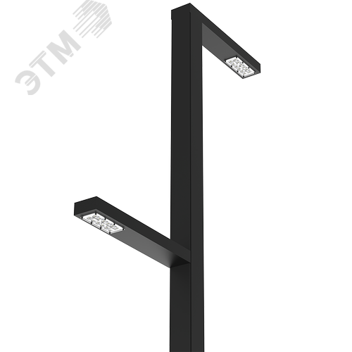 Система осветительная парковый Glight Z 2x60 Вт Garden 4000 К RAL9005 черный 5000 мм