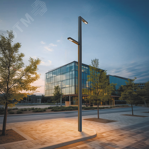 Система осветительная парковый Glight Z 2x60 Вт Garden 4000 К RAL9005 черный 5000 мм