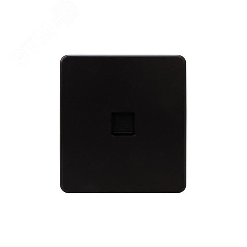 Розетка ROUND компьютерная RJ45 кат6 скрытой установки механизм оникс