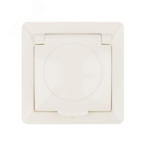 Розетка 2П+З с защ. шт. и крышкой 16А 250В IP44 сл. кость Ильмень