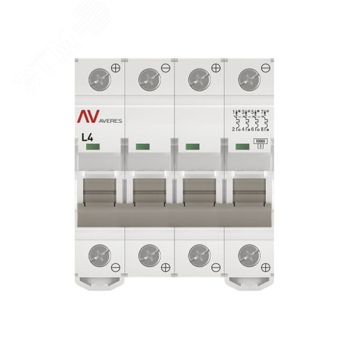 Выключатель автоматический AV-10 DC 4P 4A (L) 10kA EKF AVERES