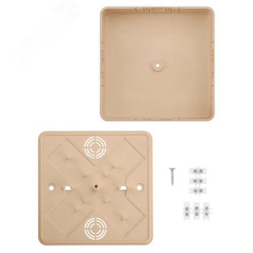 Коробка распаячная КР 100х100х29 ОП сосна, с клем колодкой, IP40, инд. штрихкод