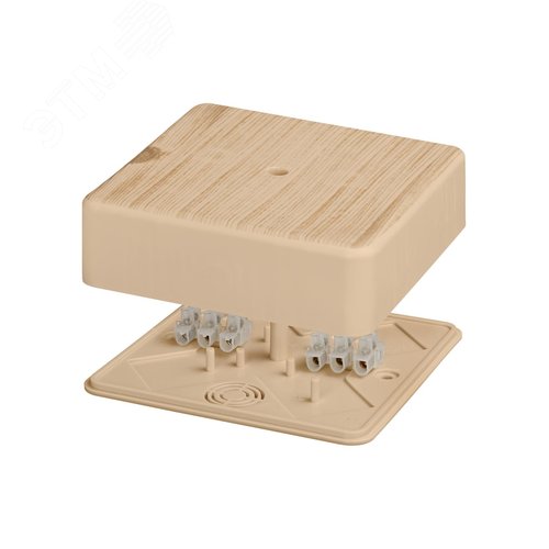 Коробка распаячная КР 100х100х29 ОП сосна, с клем колодкой, IP40, инд. штрихкод