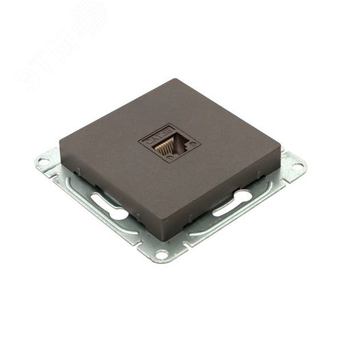 Механизм розетки RJ45 (cat5) мокко Эпика EKF