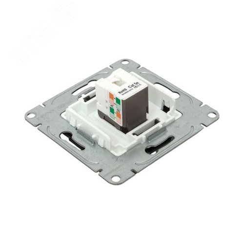 Механизм розетки RJ45 (cat5) мокко Эпика EKF