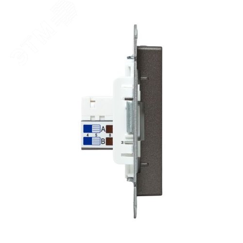 Механизм розетки RJ45 (cat5) мокко Эпика EKF