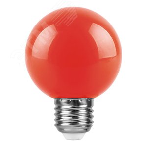 Лампа светодиодная LED 3вт Е27 красный шар G60