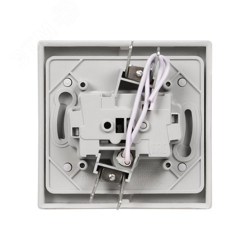 Выключатель 1-кл. с подсветкой скрытой установки IP54 10А серый Вуокса