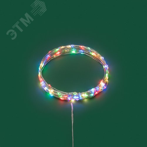 Гирлянда светодиодная Роса 10м 100 LED МУЛЬТИКОЛОР IP20 3хАА (в комплект не входят)