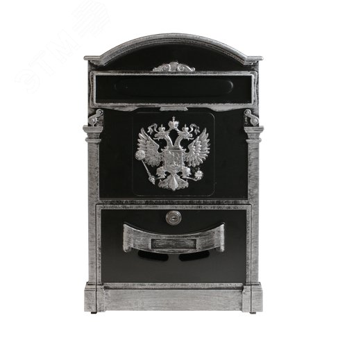 "Ящик почтовый АЛЛЮР №4011В ""Герб"" старое серебро"