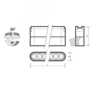Светильник трековый светодиодный низковольтный ДПО16 1312R 12W 4000K spot 36 град черный IP20