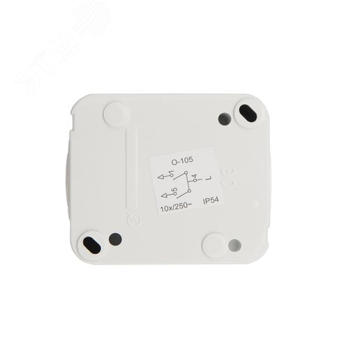 Выключатель двухклавишный мини IP54, о/у, белый