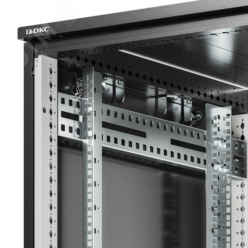 Шкаф напольный разобранный 19'' IT-CQE-N 24U 600x800 мм, крыша с вырубкой, сплошная металл и сплошная металл, одинарные боковые панели, черный RAL9005