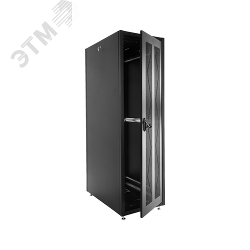 Шкаф 19'' телеком напольный ЭКОНОМ 42U (800 х 800) дверь перфорированная 2 шт., чёрный