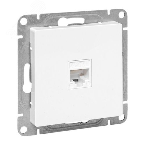 Механизм розетки RJ45 (cat6), белый Эпика EKF