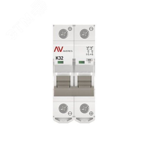 Выключатель автоматический AV-10 DC 2P 32A (K) 10kA AVERES