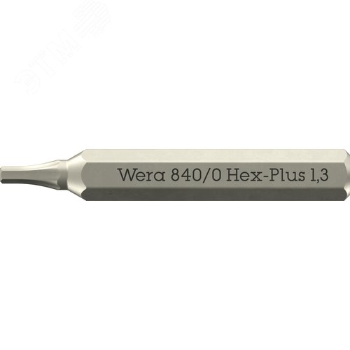 Бита с внешним шестигранником, HEX 1.3 x 30 мм, хвостовик шестигранный 5/32'' C4.0 (4 мм), 840/0 Micro Hex-Plus