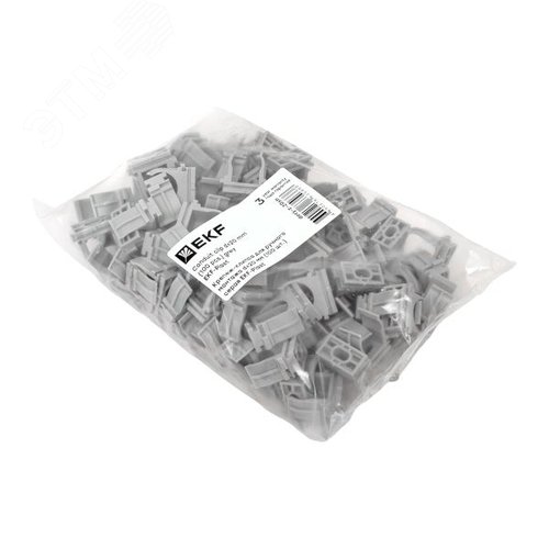 Крепеж-клипса для ручного монтажа d20 мм серая EKF-Plast