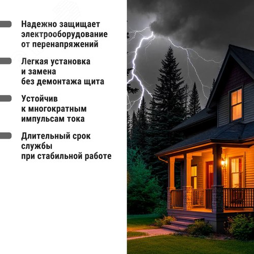 Разрядник ОПС1-C 2Р In=20kA Un=400B Im=40kA