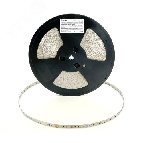 Лента светодиодная 8Вт/м 48В 6500К IP20 120LED/м LS420 стабилизированная