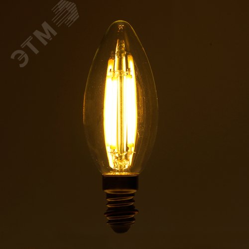Лампа светодиодная LED 8вт Е14 теплый свеча FILAMENT .PRO