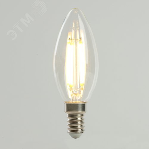 Лампа светодиодная LED 8вт Е14 теплый свеча FILAMENT .PRO