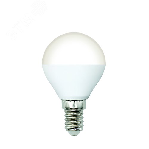 Лампа светодиодная Форма шар матовая Теплый белый свет 3000K LED-G45-5W/3000K/E14/FR/SLS