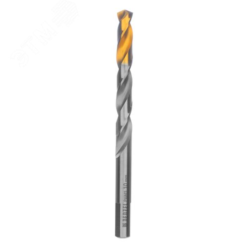 Сверло спиральное по металлу 10 x 133мм, Р6М5, Golden Tip