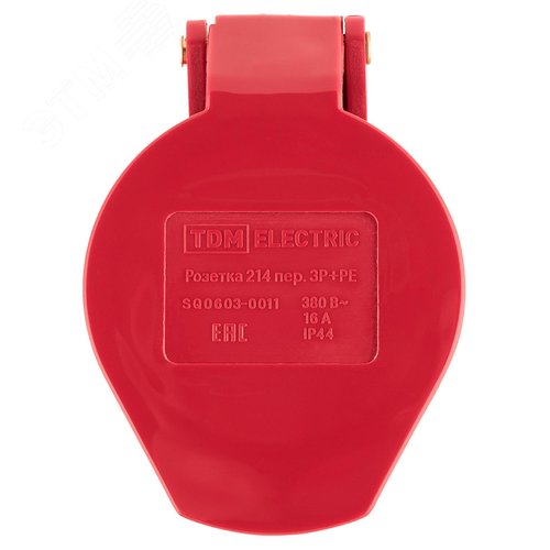 Розетка 214 переносная 3Р+РЕ 16А 380В IP44 TDM